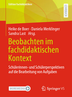 cover image of Beobachten im fachdidaktischen Kontext